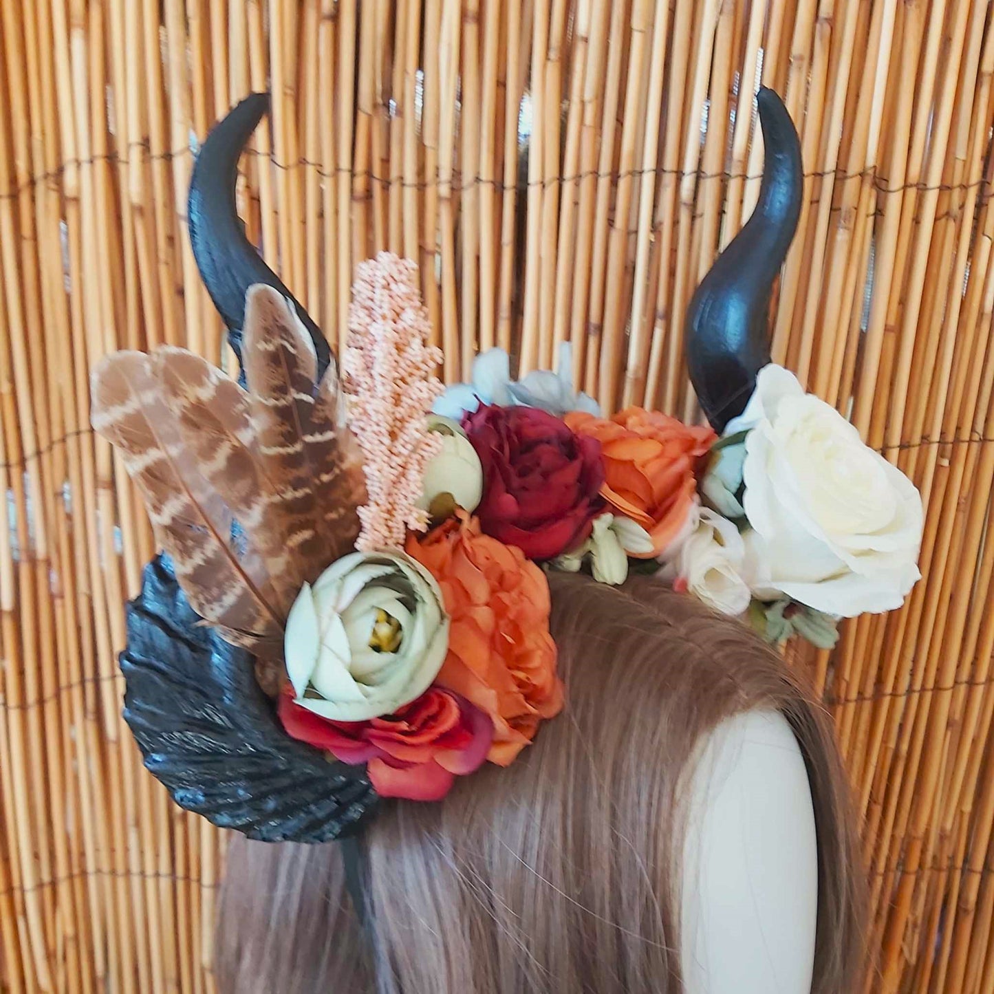 Luxury Handmade Black Flower Headband/Headpiece