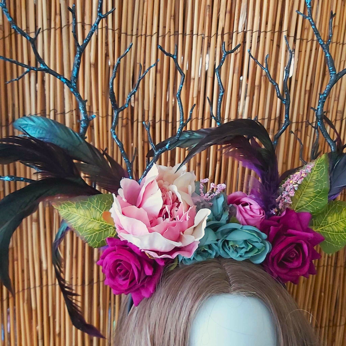 Luxury Handmade Black Flower Headband/Headpiece