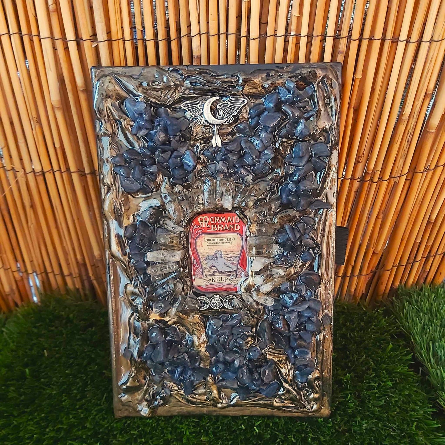 Handmade Crystal Journal Diary Notebook with Blue Aventurine