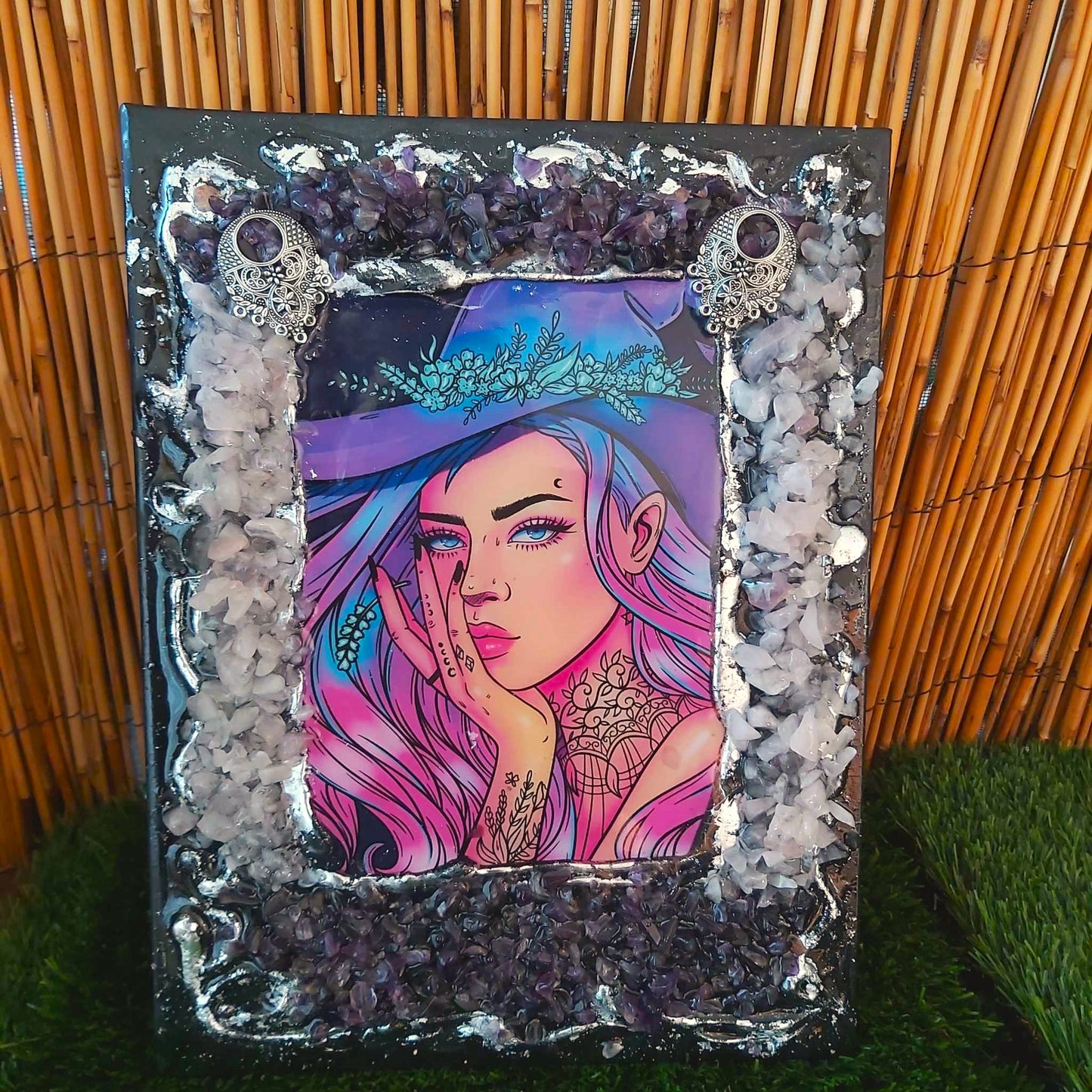 A4 Handmade Crystal Journal Diary Notebook with Amethyst