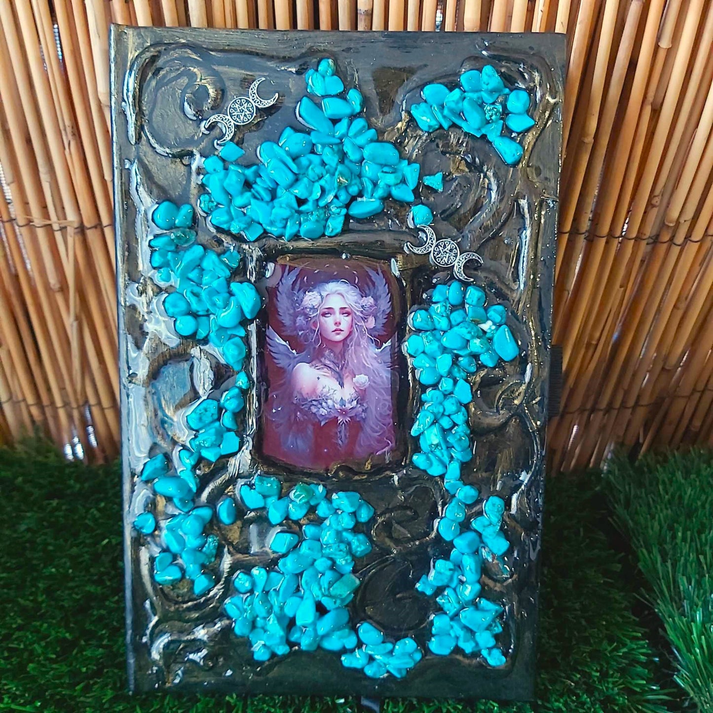 Handmade Turquoise Crystal Journal Notebook