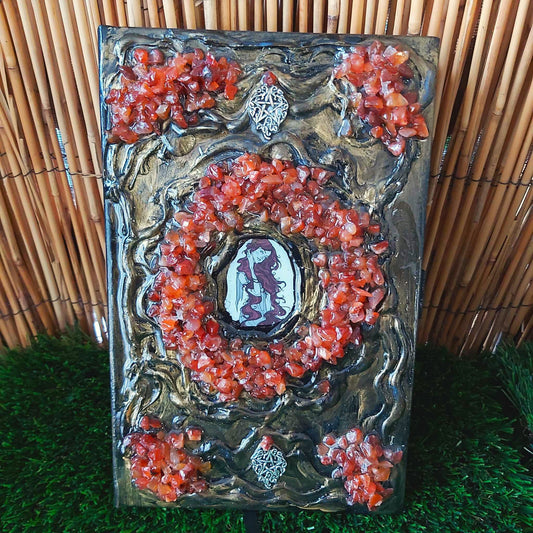 Handmade Carnelian Crystal Journal Notebook