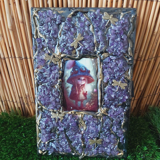 Handmade Amethyst Crystal Journal Notebook