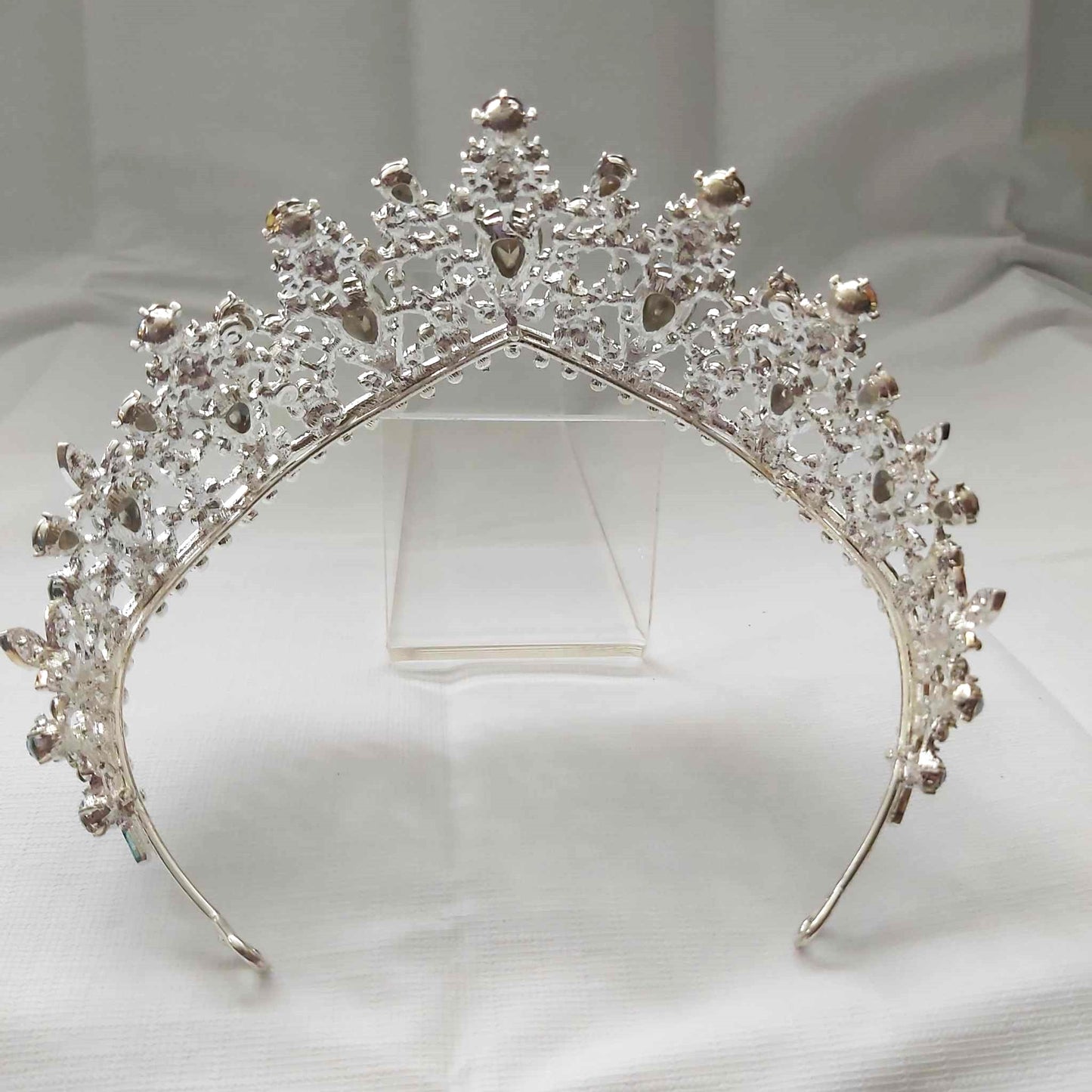 Blue Rhinestones Crown Tiara Baroque (CR41)