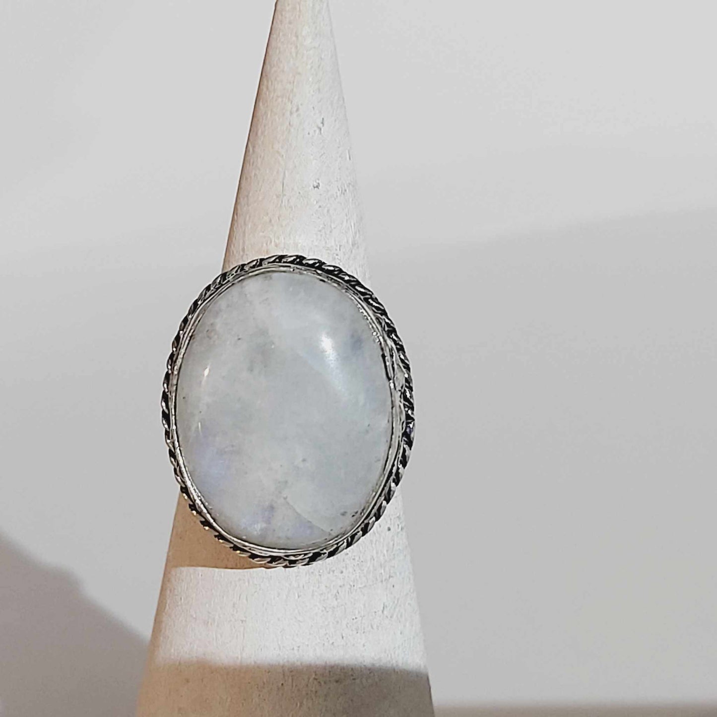 Free Spirit Rainbow Moonstone Ring Size US 7 (E1669)