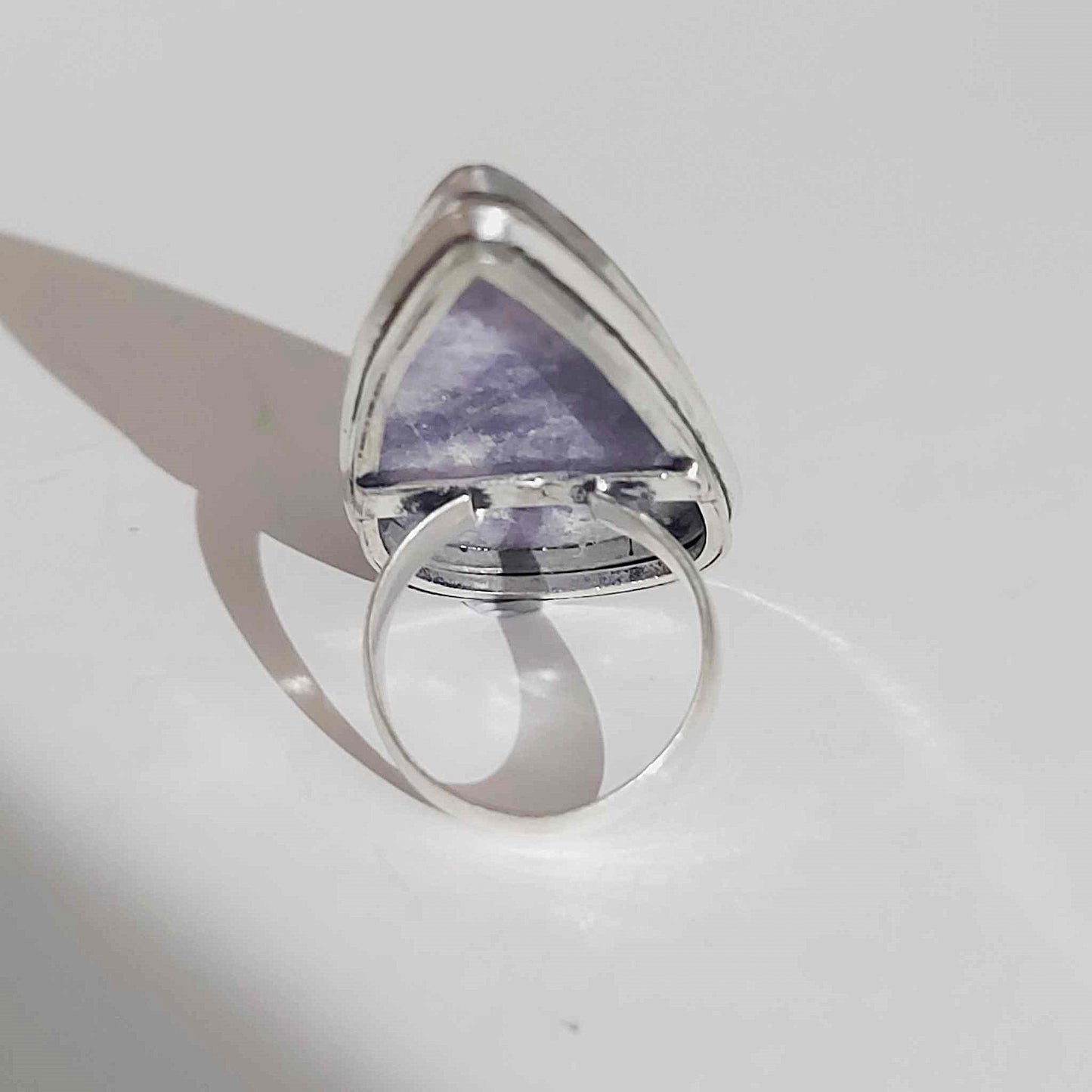 Lepidolite Meditation Gemstone Ring  Size US 6 or UK L (E1757)