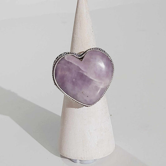 Lepidolite Meditation Gemstone Ring  Size Size US 7 or UK N (E1758)