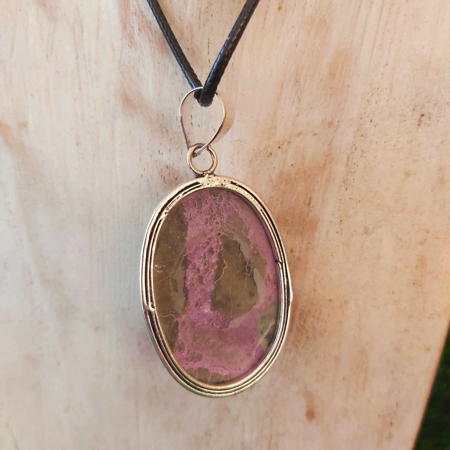 Purpurite Stone of Freedom & Abundance Pendant (E2507)