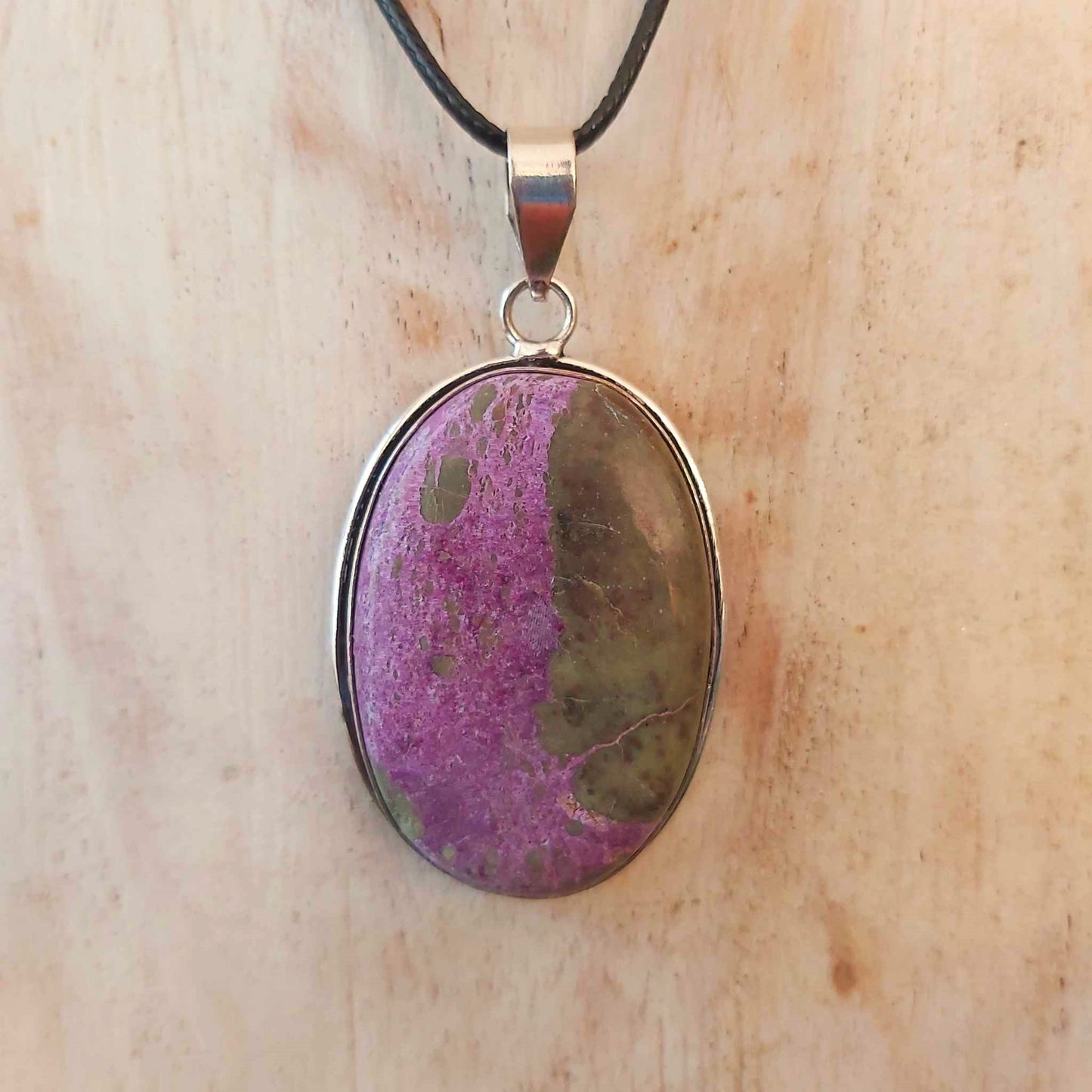 Purpurite Stone of Freedom & Abundance Pendant (E2507)