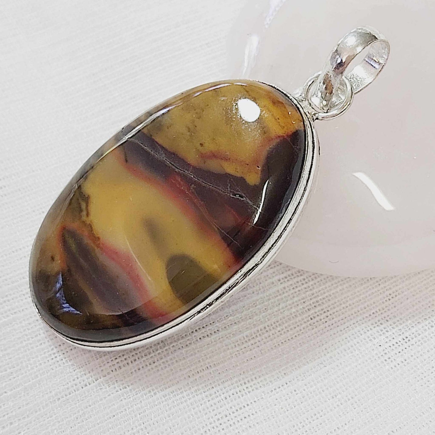 Mookaite Australian Gemstone Crystal Pendant (E715)