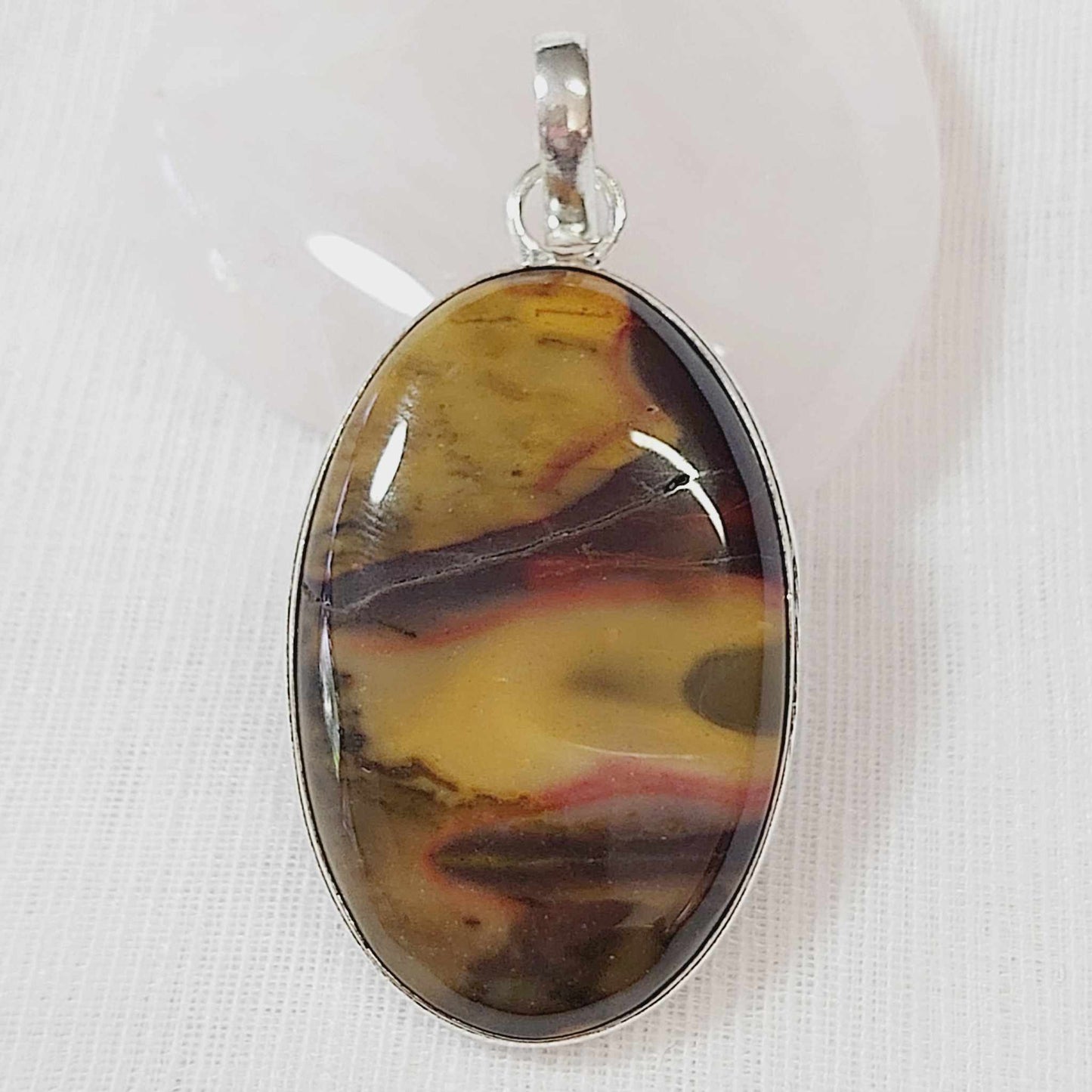 Mookaite Australian Gemstone Crystal Pendant (E715)