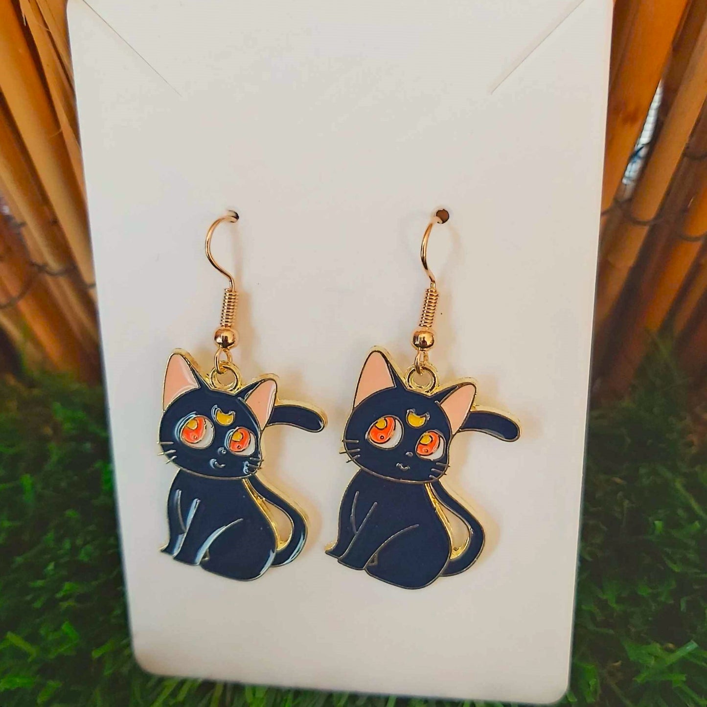 Handmade Cat Luna Earrings