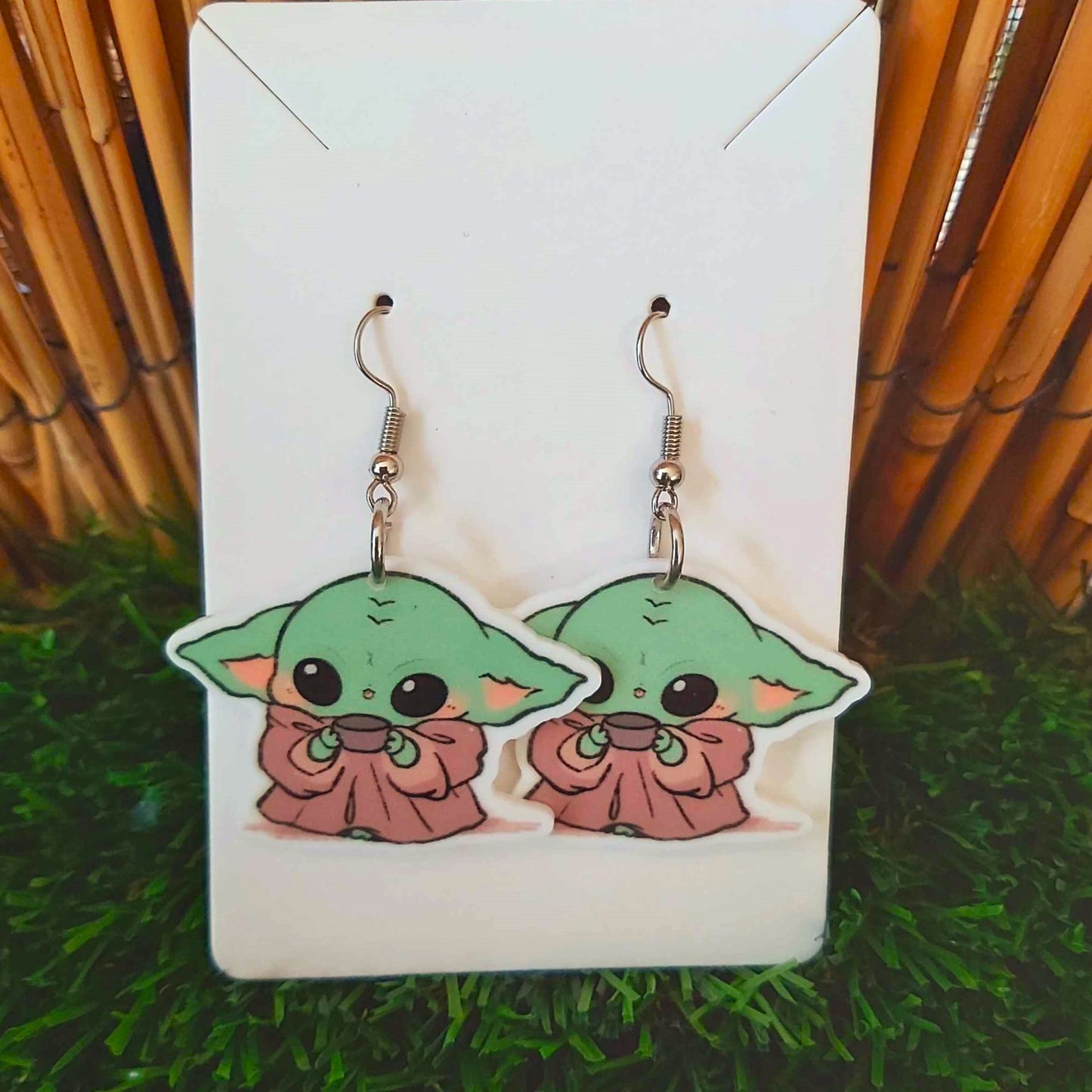 Handmade Star Wars Yoda Earrings