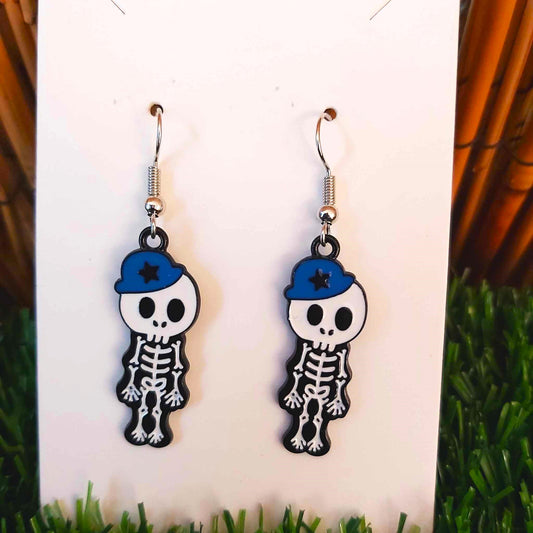 Handmade New Age Fun Skeleton Earrings