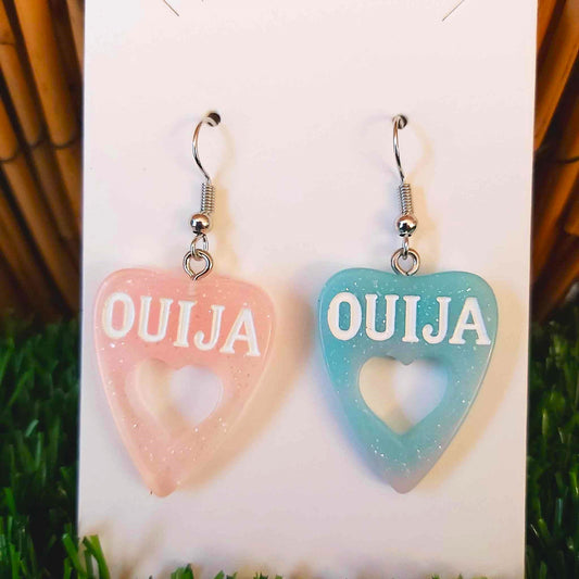 Handmade New Age Fun Ouija Planchette Earrings