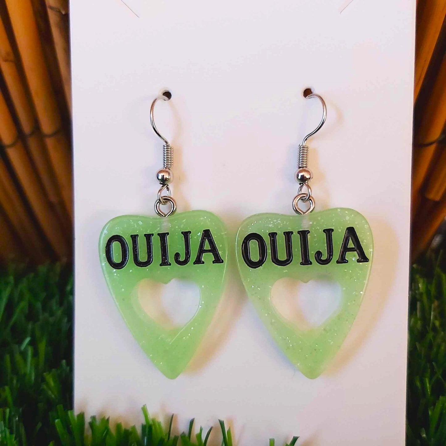 Handmade New Age Fun Ouija Planchette Earrings