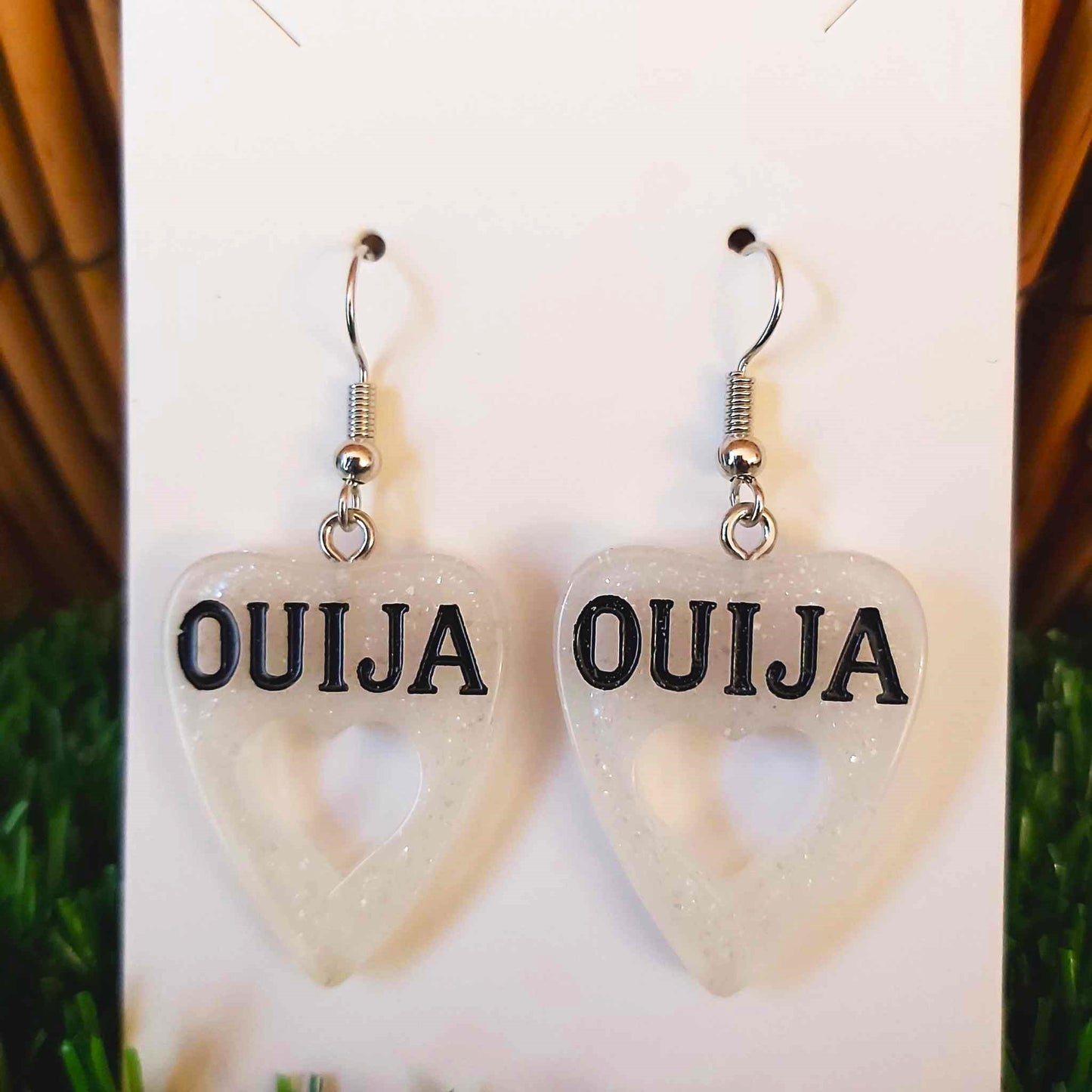 Handmade New Age Fun Ouija Planchette Earrings