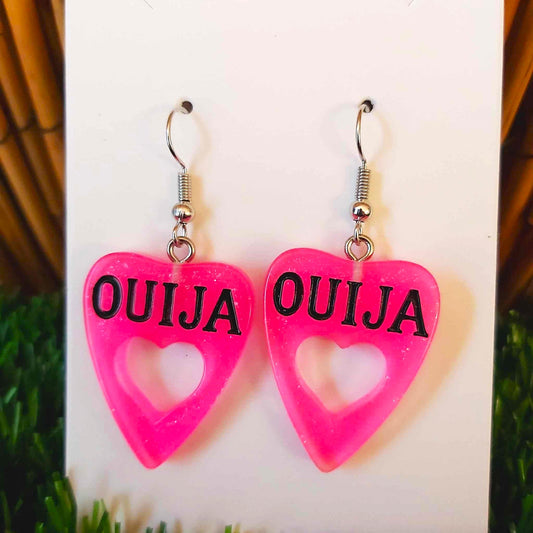 Handmade New Age Fun Ouija Planchette Earrings