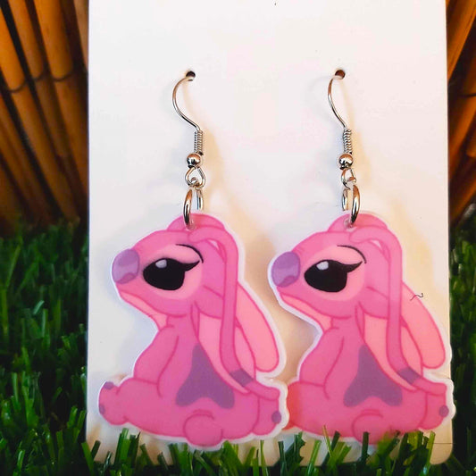 Handmade Lilo & Stich Angel Earrings