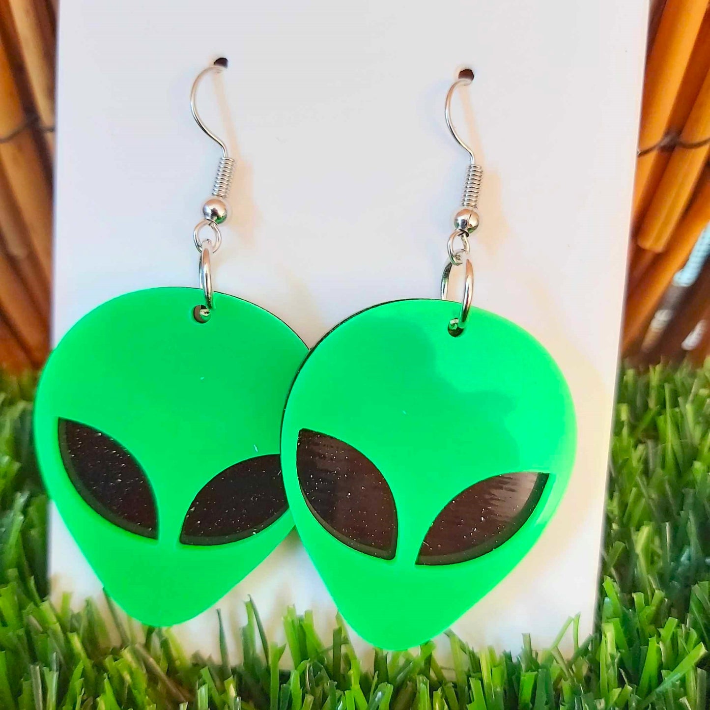 Handmade Alien Earrings
