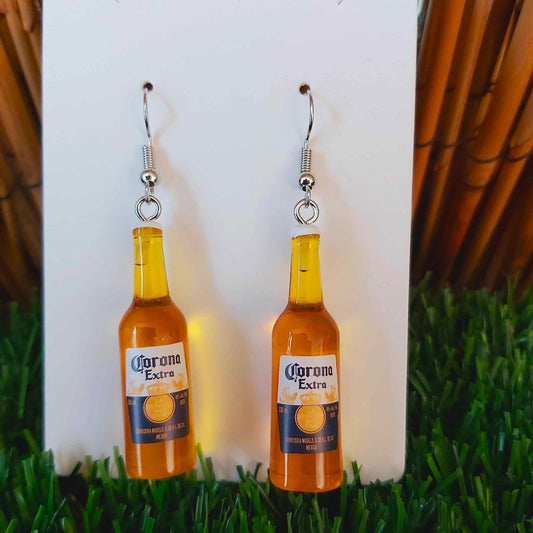 Handmade Corona Bottle Earrings