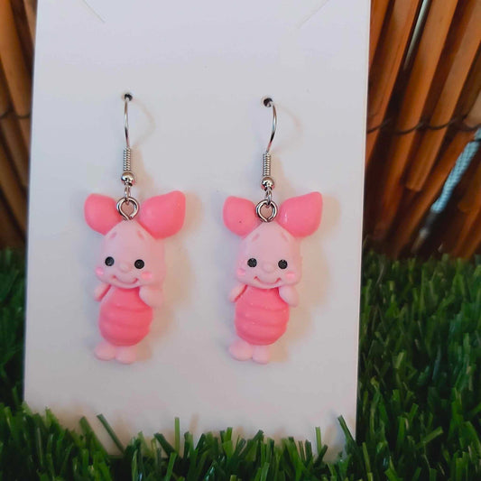 Handmade Winnie The Pooh Piglet Earrings