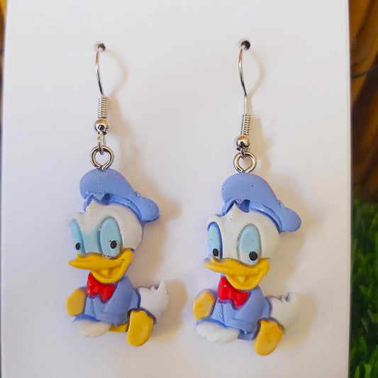 Handmade Disney Donald Duck Earrings