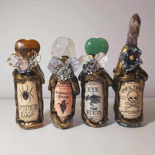 Spiritual & Divination Mini Spell Potion Altar Bottles (4 pack) WRT12