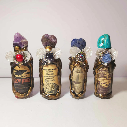 Spiritual & Divination Mini Spell Potion Altar Bottles (4 pack) WRT8