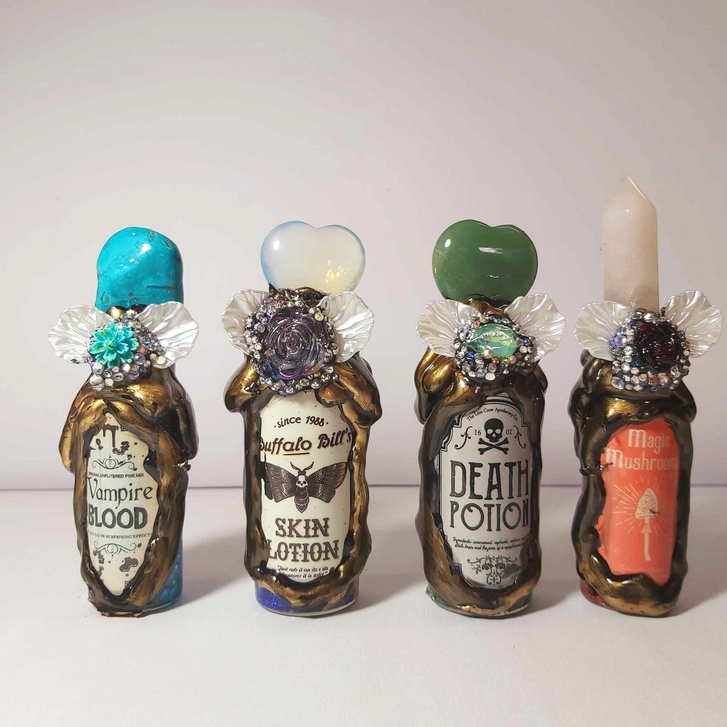 Spiritual & Divination Mini Spell Potion Altar Bottles (4 pack) WRT9