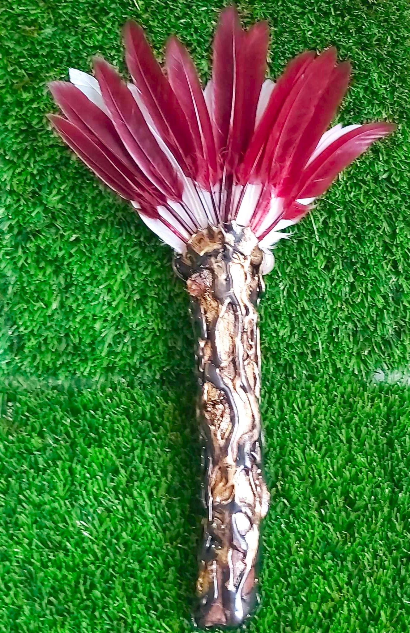 Handmade Smudging Feather Stick Wand (wand188)
