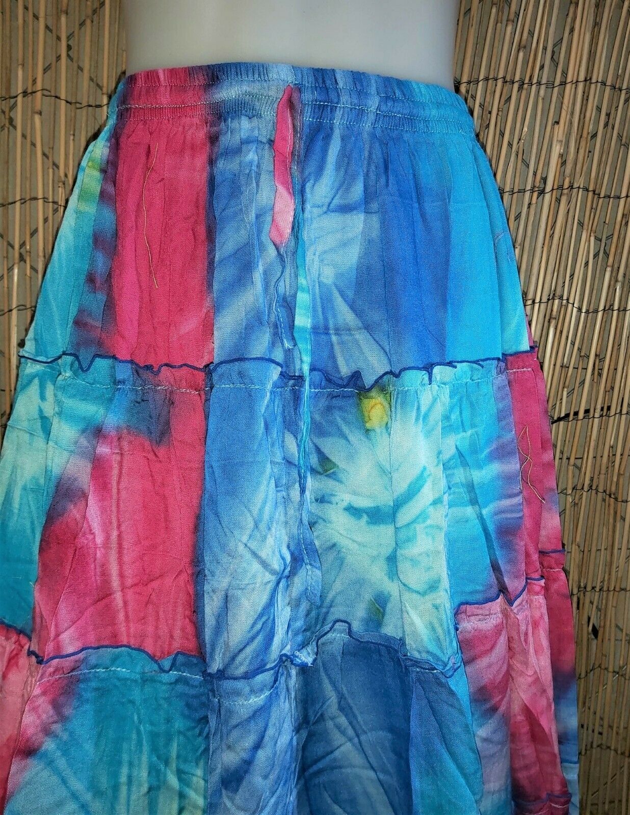 Tie Dye Gypsy Bohemian Maxi Skirt One Size 16 to 18