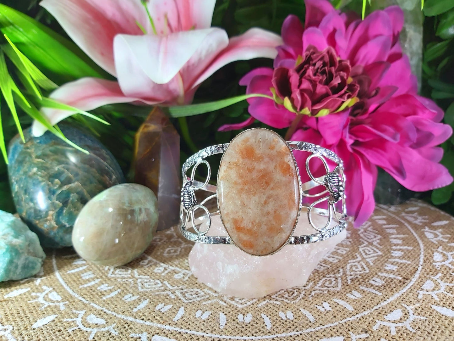 Sunstone Earth Energy Bangle (B64)