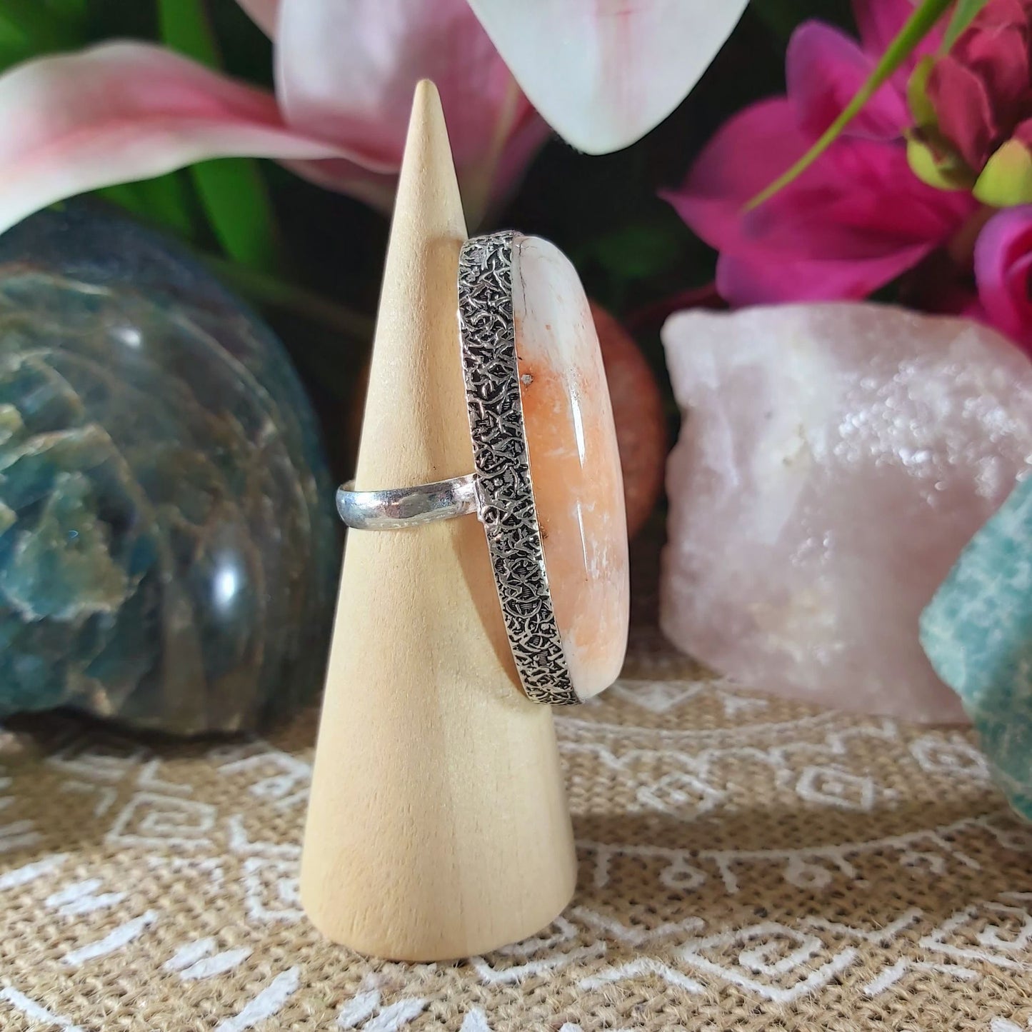 Scolecite Inner Peace Ring Size US 6 (E1072)