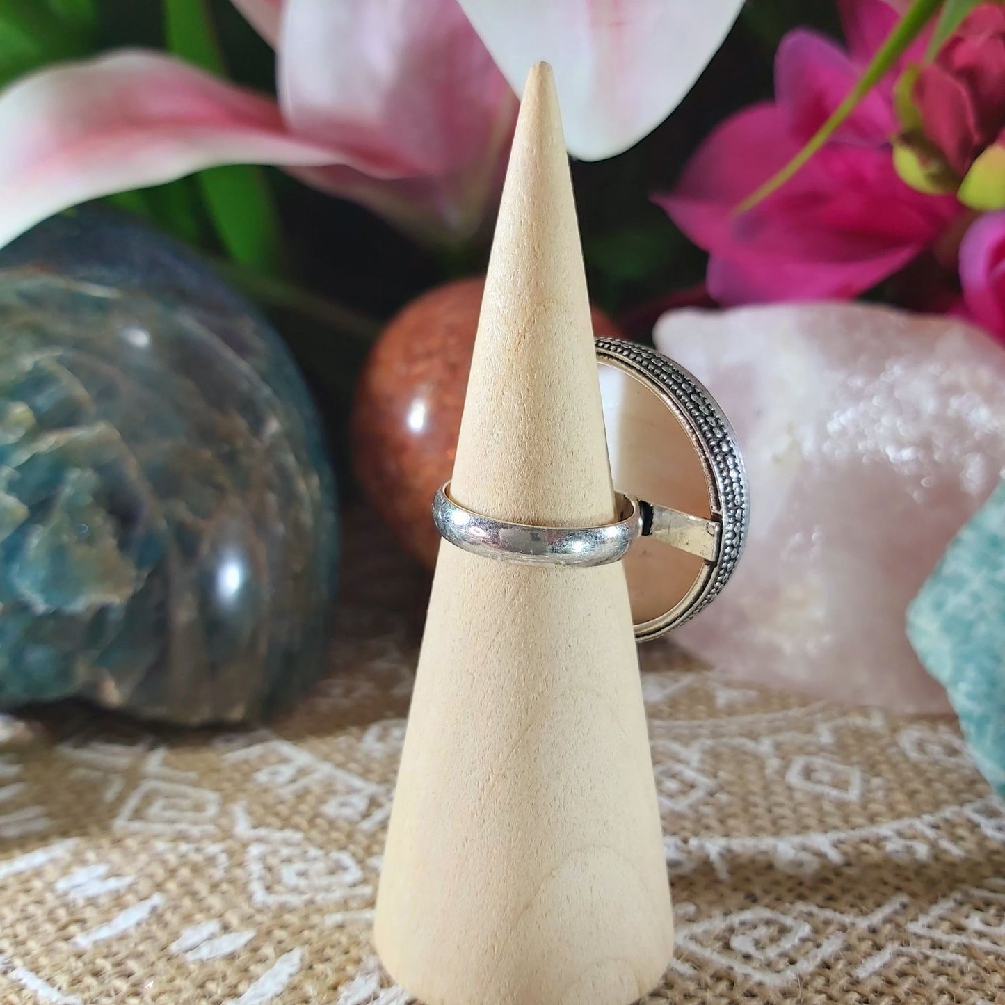 Scolecite Inner Peace Ring Size US 6.5 (E1073)