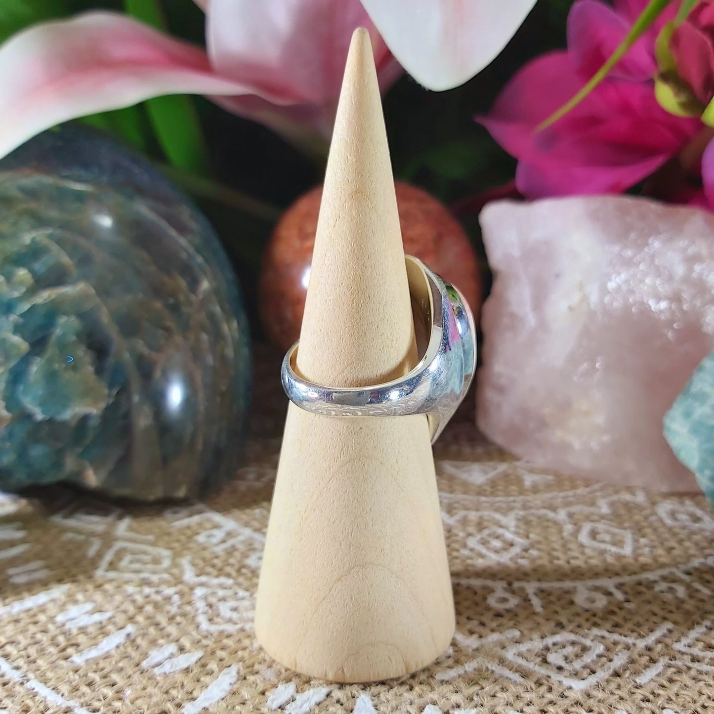 Scolecite Inner Peace Ring Size US 8 (E1077)