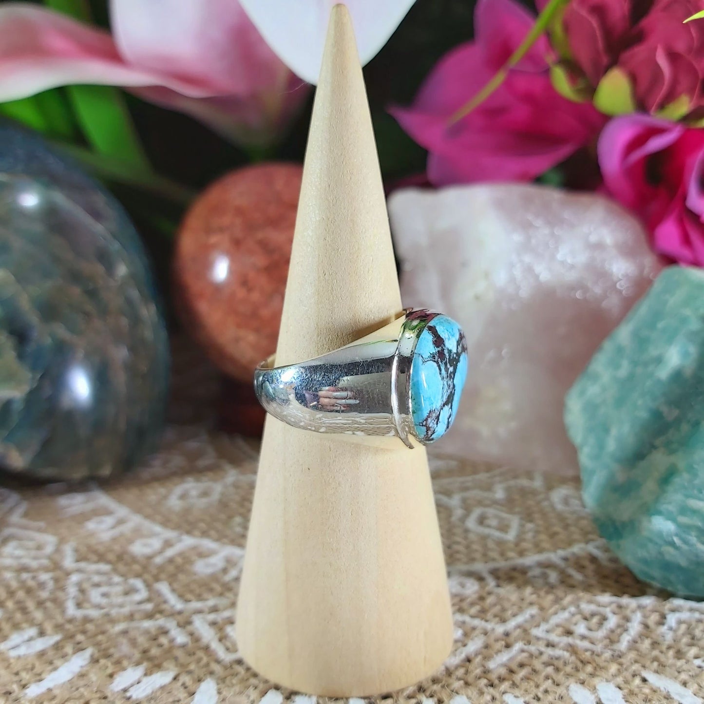 Turquoise Acceptance Gemstone Ring Size US 8 (E1112)