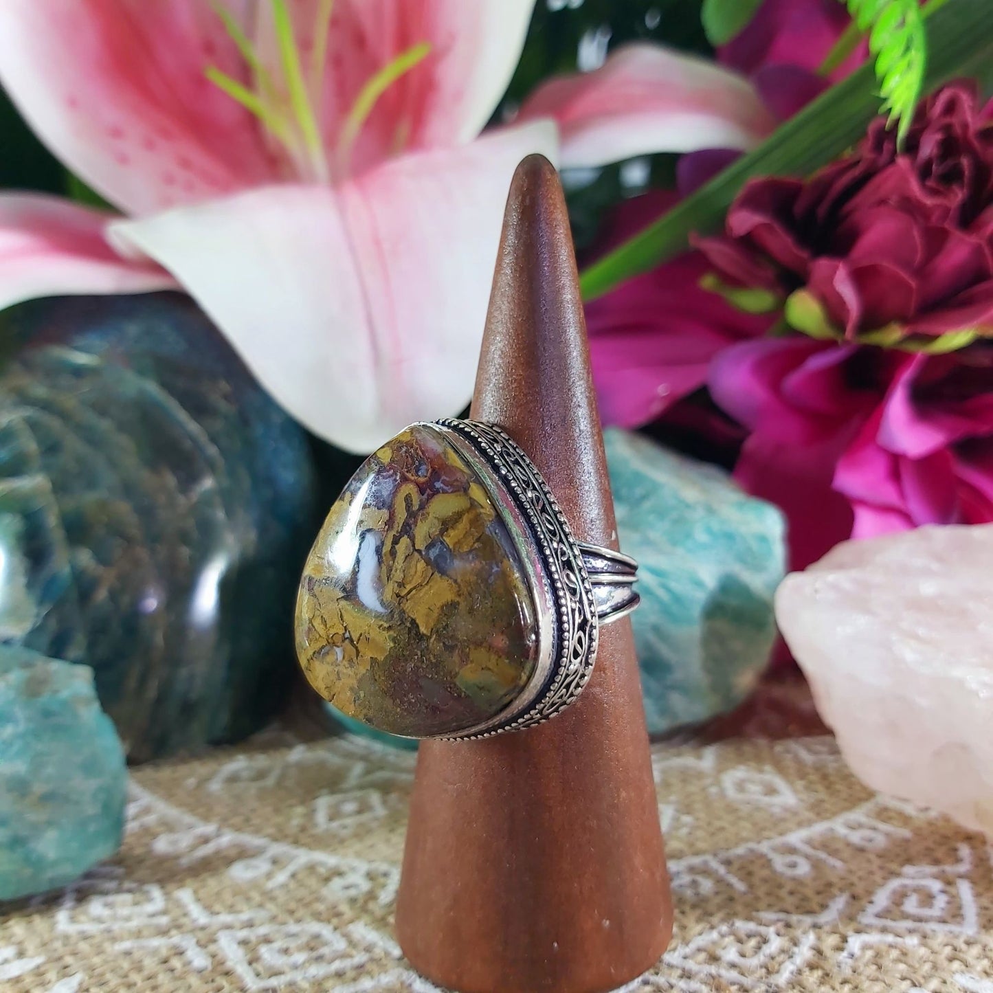 Agate Physical Well Being & Balance Ring US 10 (E1259)