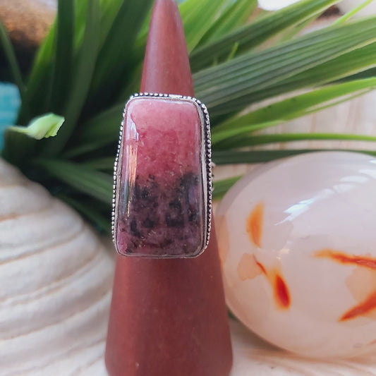 Rhodonite Self-Worth Ring US 8.5 (E1488)