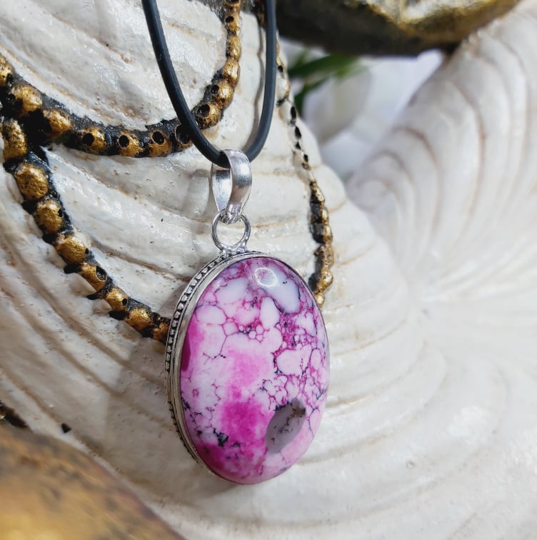 Dendritic Opal Hope to Life Gemstone Pendant (E1626)