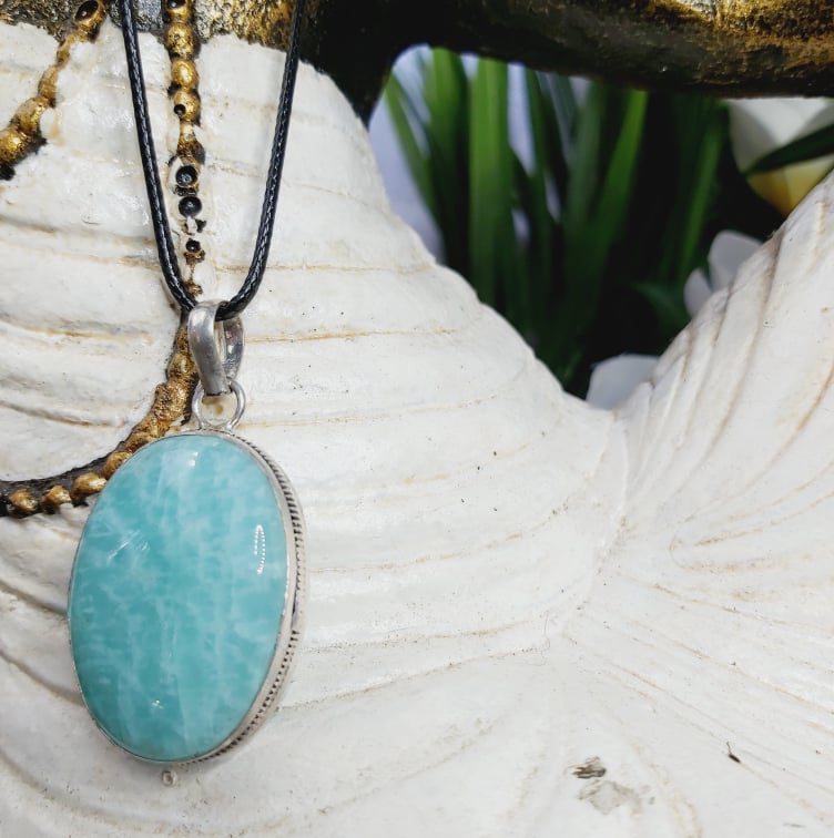 Amazonite Truth Gemstone Pendant (E1644)