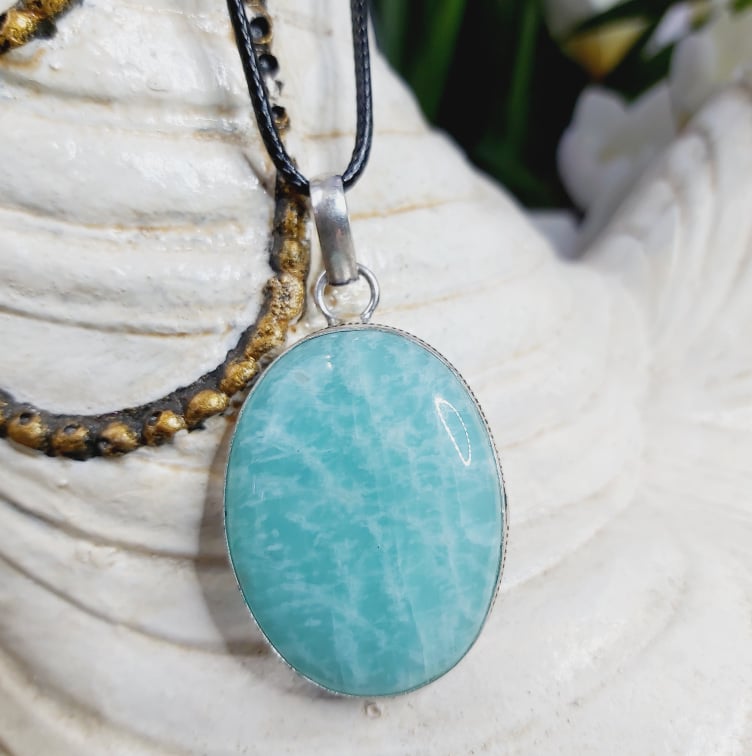 Amazonite Truth Gemstone Pendant (E1644)