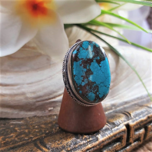 Turquoise Acceptance Gemstone Ring Size US 7.5 (E1712)