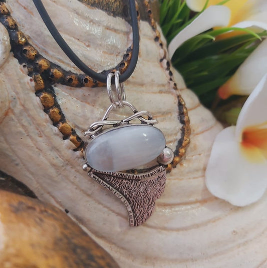 Rainbow Moonstone Compassion Pendant (E1813)