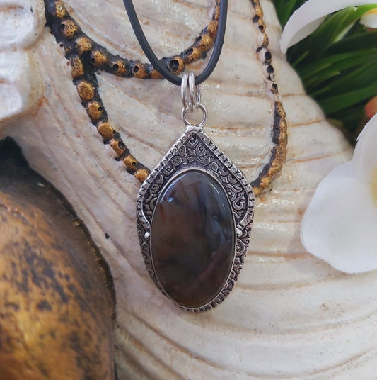 Agate Grounding Gemstone Pendant (E1818)