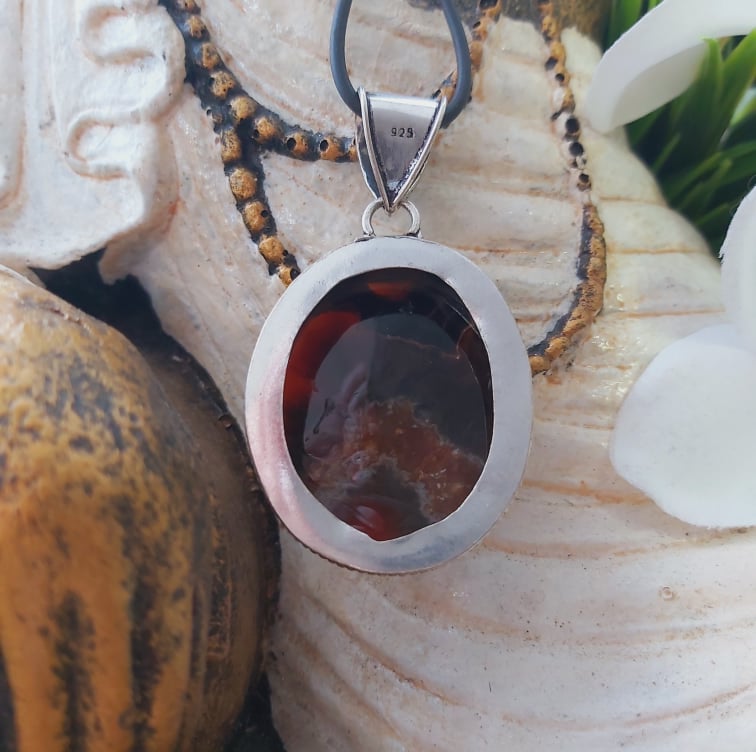 Agate Grounding Gemstone Pendant (E1819)