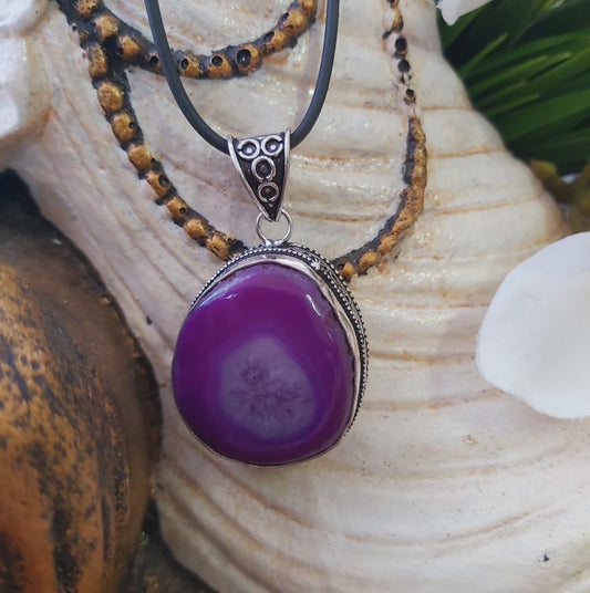 Agate Grounding Gemstone Pendant (E1828)