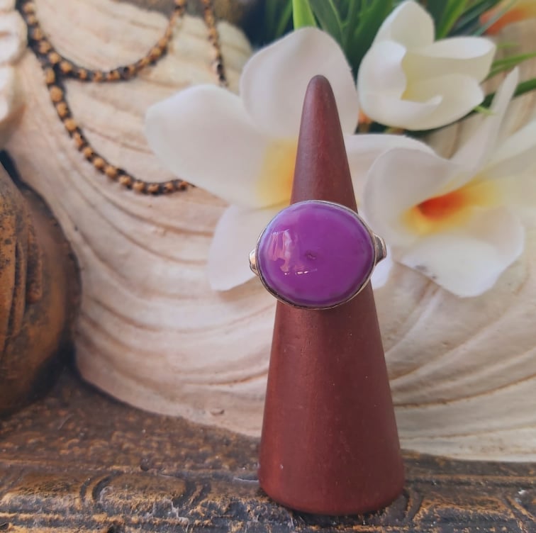 Agate Physical Wellbeing Gemstone Ring US 7 (E1863)