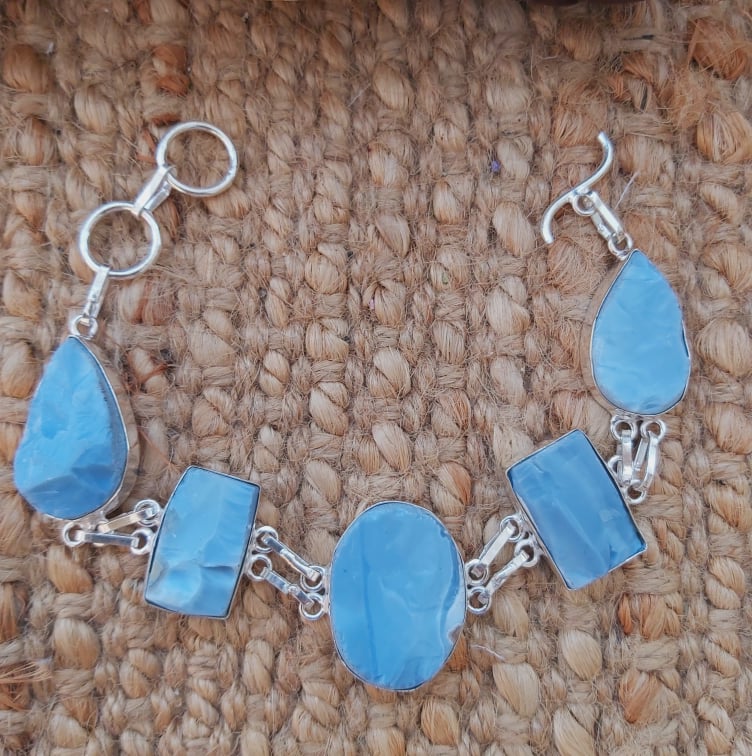 Angelic Owyhee Blue Opal Bracelet 21 cm (E1934)