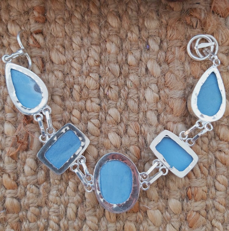 Angelic Owyhee Blue Opal Bracelet 21 cm (E1934)